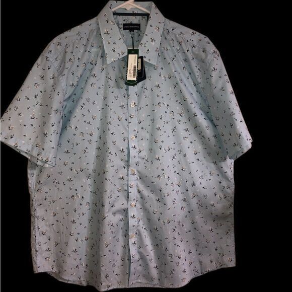 Jack Maverick 100% cotton short sleeve print button front‎ shirt NWT Size XL - Picture 3 of 8